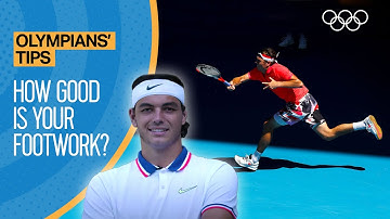 Test your Tennis Footwork technique with Taylor Fritz | Olympians