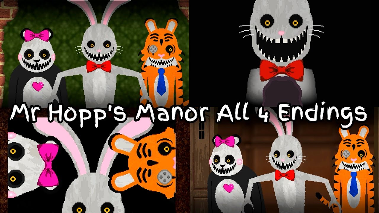 Mr Hopp's Manor Escape All 4 Endings | Mr Hopp's Manor Escape All Endings