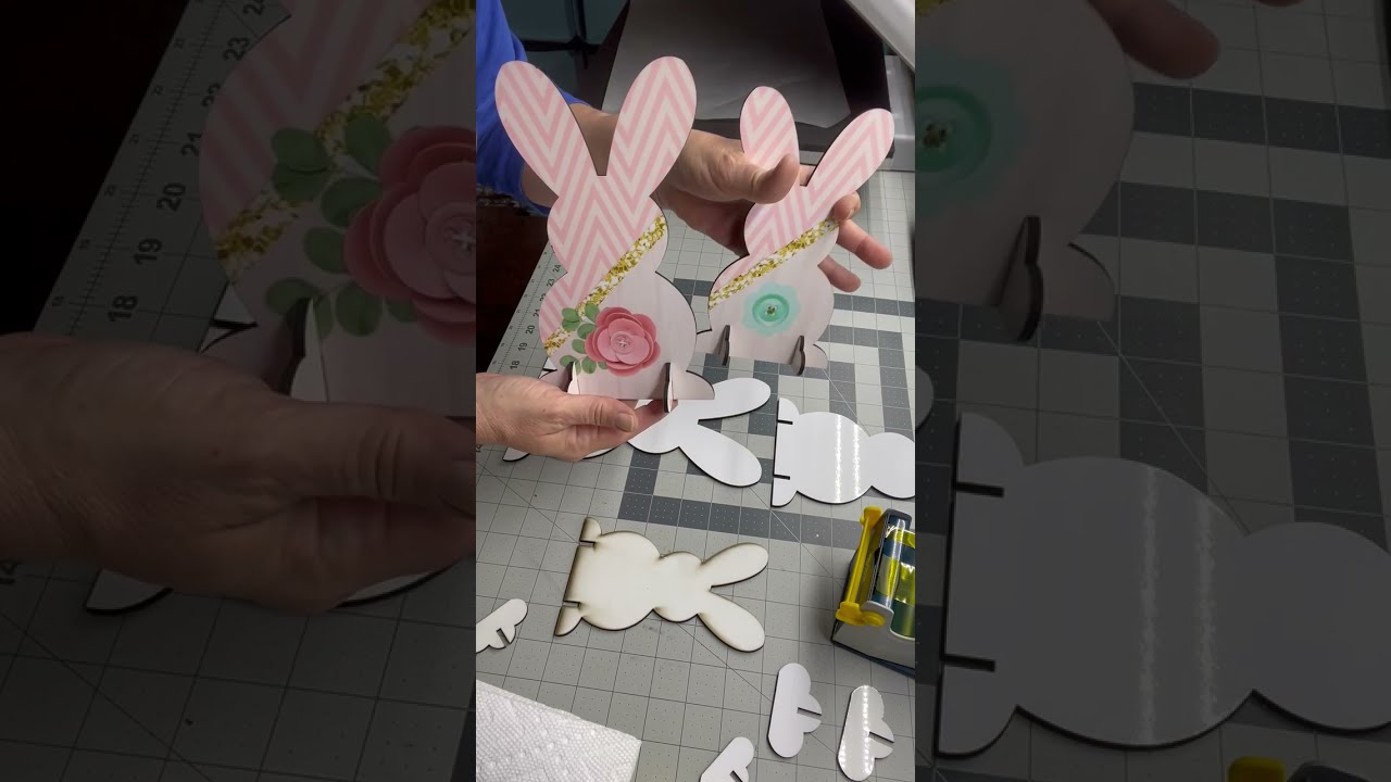 Easter Bunnies by Dawn: Sublimation on custom HDF blanks (Unisub)