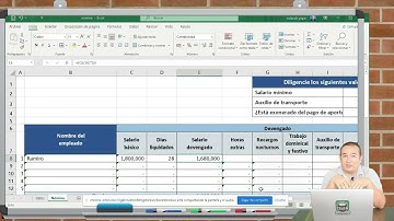 Nómina en Excel (devengado)