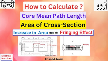 How to Calculate Core Mean Path Length, Area of Cross-Section, & Increased Area due to Fringing