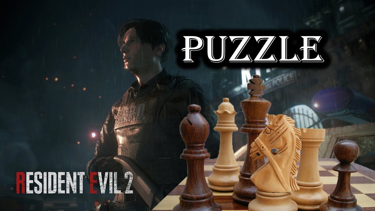 RESIDENT EVIL 2 REMAKE - CLAIRE, PUZZLE DO XADREZ, ENCONTRE AS VELAS PARA A  IGNIÇÃO 