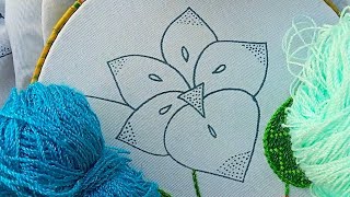 #79idea super hermosa para bordar flores 😊 