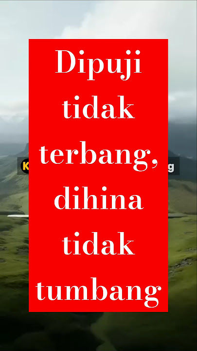 Dipuji tidak terbang, dihina tidak tumbang #motivasi #motivasihidup #motivasidiri #katakatabijak
