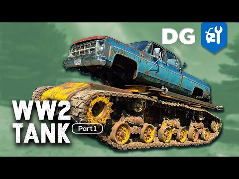 We Bought a Squarebody swapped WW2 Tank | #Shermanator [EP1]