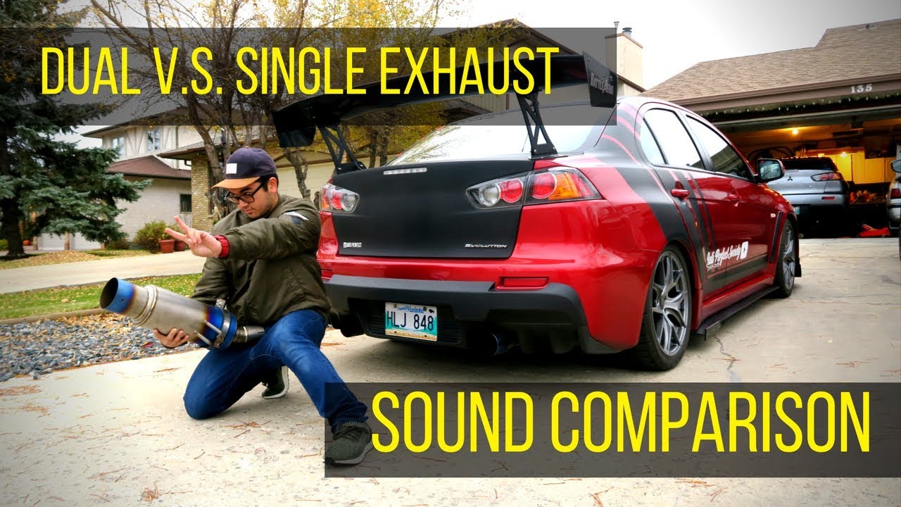 Single V.S. Dual Titanium Exhausts!!! *Sound Comparison*