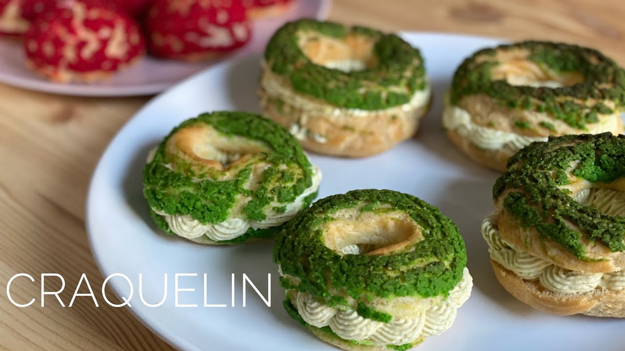 MALINOWE I PISTACJOWE CRAQUELIN  🍩🍩🍩 SPOSÓB NA PASTĘ PISTACJOWĄ I MALINOWY CURD