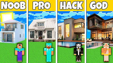 Minecraft Battle: NOOB vs PRO vs HACKER vs GOD NEW HOUSE BUILD CHALLENGE in Minecraft