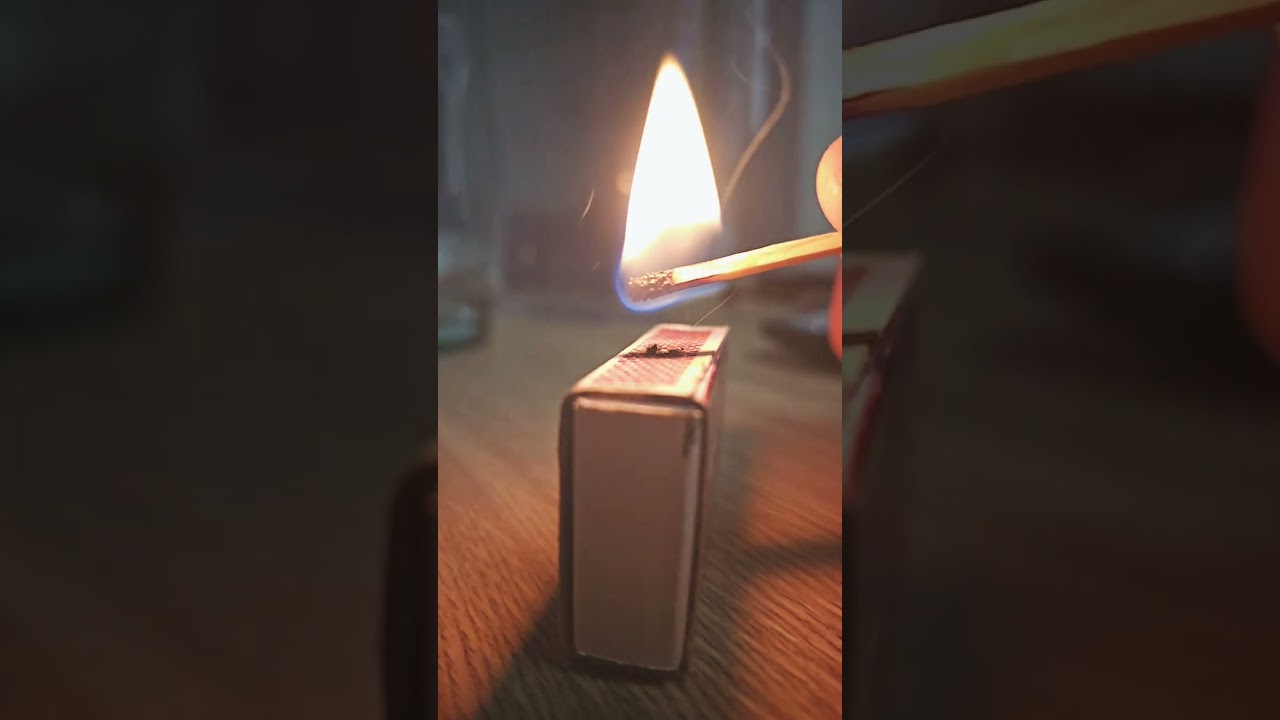 Slow motion | Realistic burning matchstick flame 