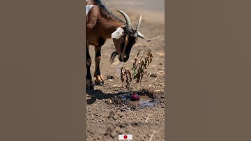 The Goat Who Saved a Plant…Watering to Plant Daily #shorts #goat #ai #grape #aishorts