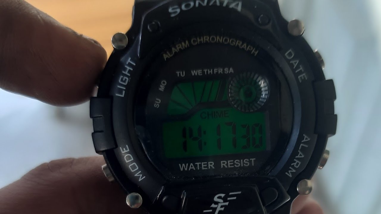 Unboxing sonata digital watch and how to set alarm in digital watches