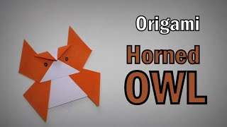 Origami - How to make a Horned OWL