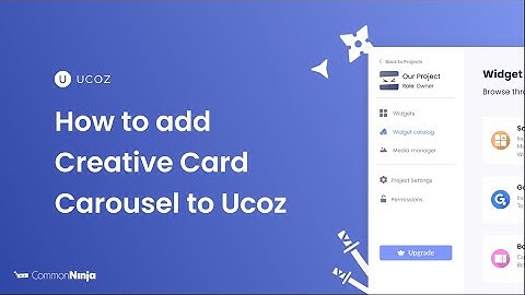 How to add a Creative Card Carousel to Ucoz