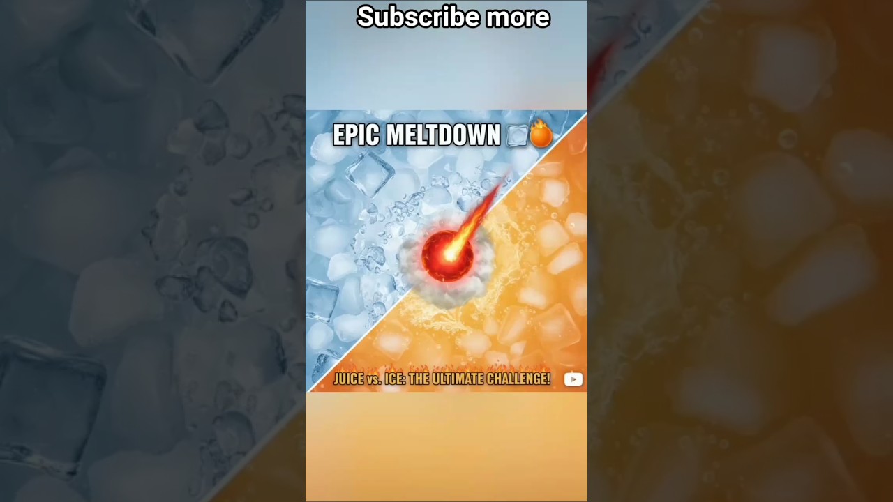 🔥 Ice vs Orange Juice 🧊🍊 | 1000cc Red Hot Ball Experiment | Science Reaction Short