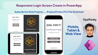 PowerApps Responsive Login Screen | PowerApps Tutorial (Part-1)