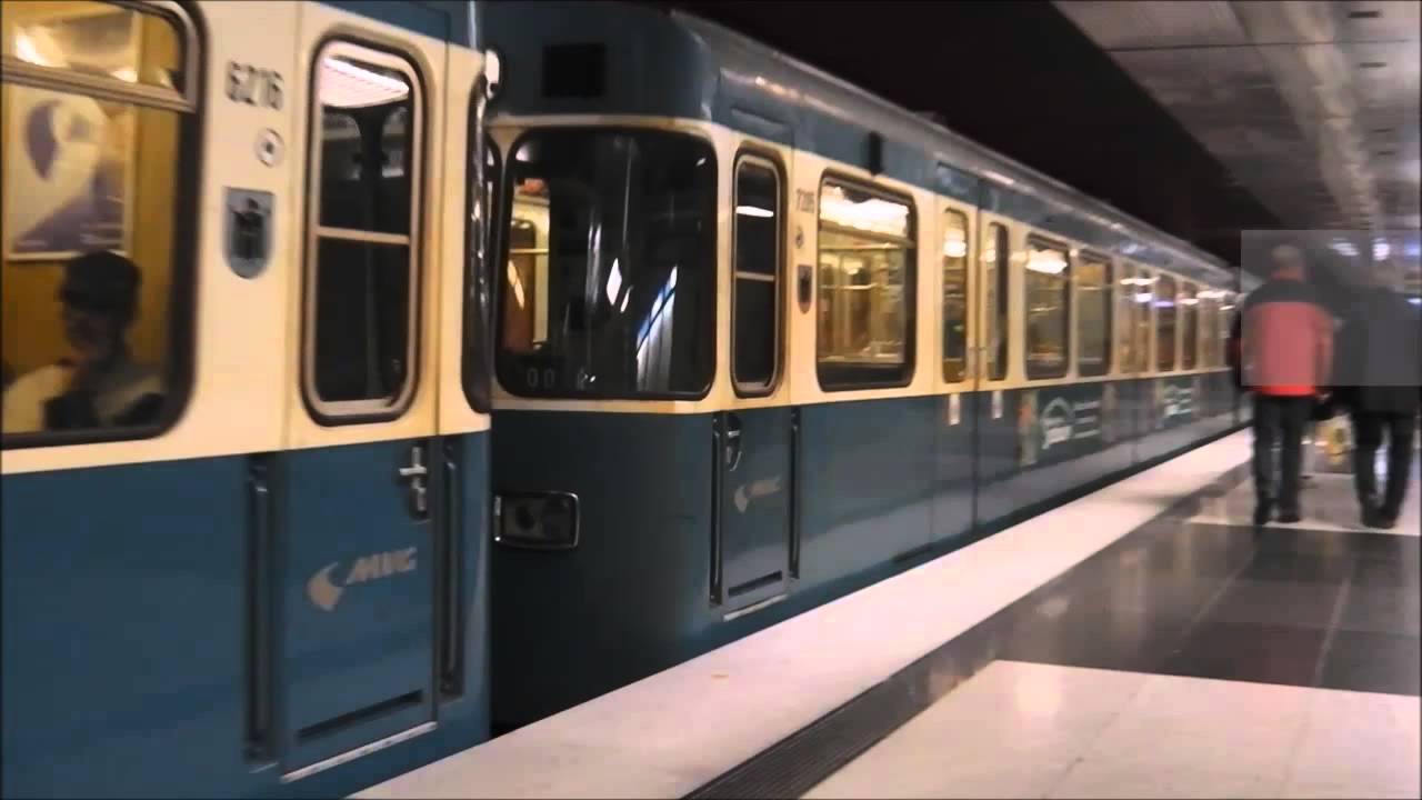 Wettersteinplatz mit der Münchner Straßenbahn und Münchner U-Bahn (A-  und B-Zug)