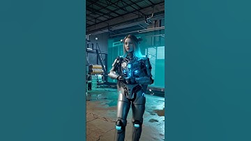 예쁜 로봇 등장 🤖✨ 여군 로봇, 미래를 지킨다! #여자로봇 #humanoidrobot