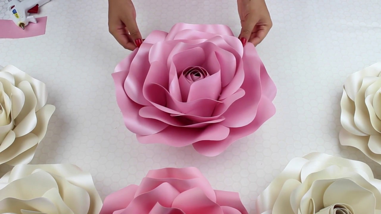 Download Diy Rose Tutorial (Large Size Paper Rose) - YouTube