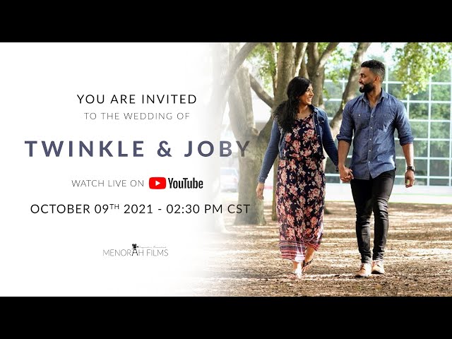 Twinkle + Joby | 10.09.2021 | Wedding Ceremony | Live Stream