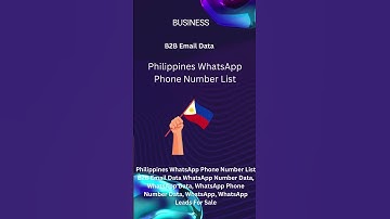 Philippines WhatsApp Phone Number List | B2B Email Data