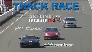 [ENG CC] Track Race #8 | Ferrari 360 Modena vs Porsche 911 Turbo vs Skyline Nismo R34 GT-R