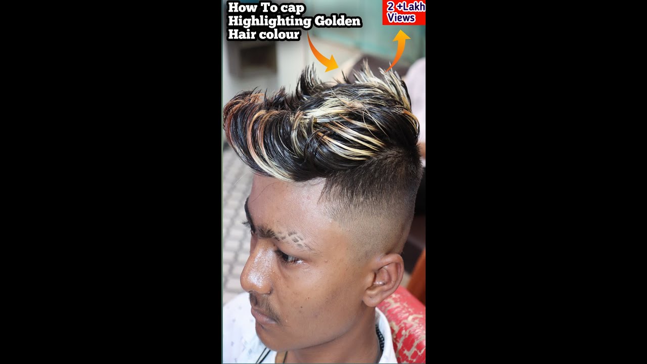 Golden Ash Colour Highlights | Men's Highlights Colour |Men's hair colour  #shorts #aasifkhan786 - YouTube