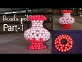 Beads pot/How to make Beads pot/Beads flower vase/Beads craft/ Beads work/Flower vase with beads....