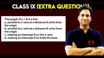The graph of y = 6 is a line : (A) parallel to x-axis at a distance 6 units from the origin