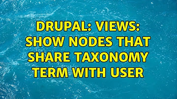 Drupal: Views: show nodes that share taxonomy term with user