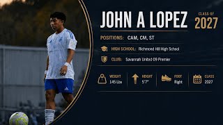 John Lopez (c/o 2027) Highlights | 2026 Coastal Empire All-Star Soccer Games