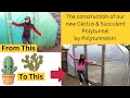 The construction of our new cactus  succulent polytunnel by polytunnelsni