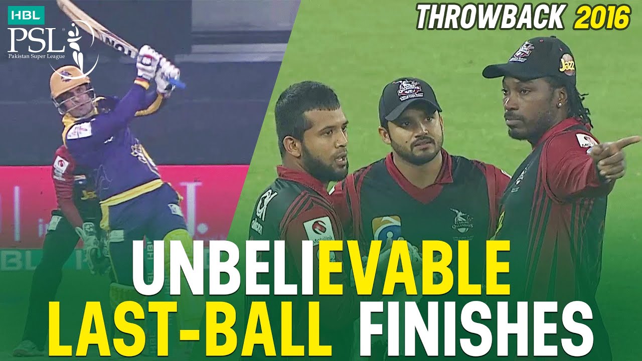 PSL Throwback | 𝘜𝘯𝘣𝘦𝘭𝘪𝘦𝘷𝘢𝘣𝘭𝘦 𝘓𝘢𝘴𝘵-𝘉𝘢𝘭𝘭 𝘍𝘪𝘯𝘪𝘴𝘩𝘦𝘴 | Lahore Qalandars vs Quetta Gladiators | PSL 2016