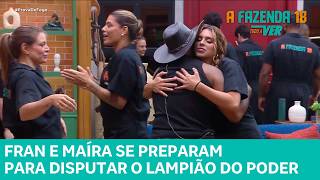 A FAZENDA: Noite de Prova de Fogo! Fran e Maíra se preparam para disputar o Lampião do Poder