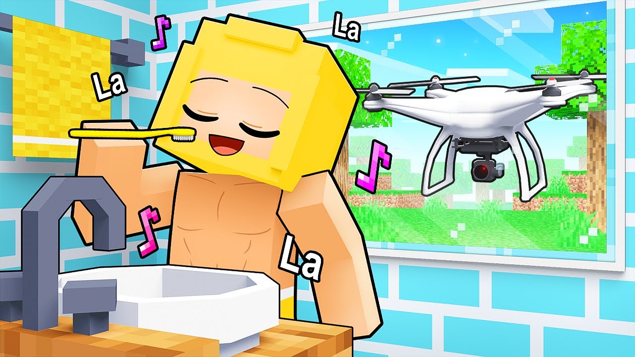 Using DRONE MOD to SPY on MY FRIEND in Minecraft!