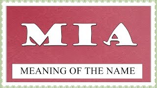 Name Mia  Fun Facts And Meaning Of The Name All For Her Luck