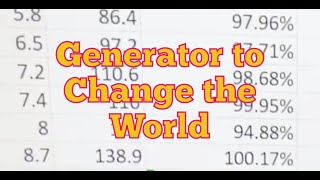 GENERATOR WILL CHANGE THE WORLD