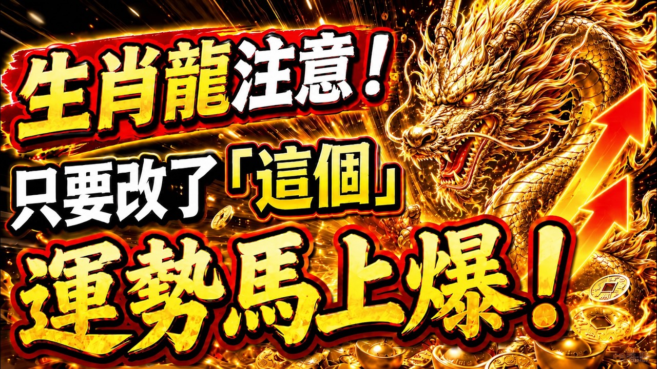 震驚!生肖龍近期瘋狂轉運的秘密,只因偷偷改了「這個」!#生肖龍 #生肖龍2026運勢 #轉運 #生肖龍財運 #事業運 #招財 #風水磁場 ...