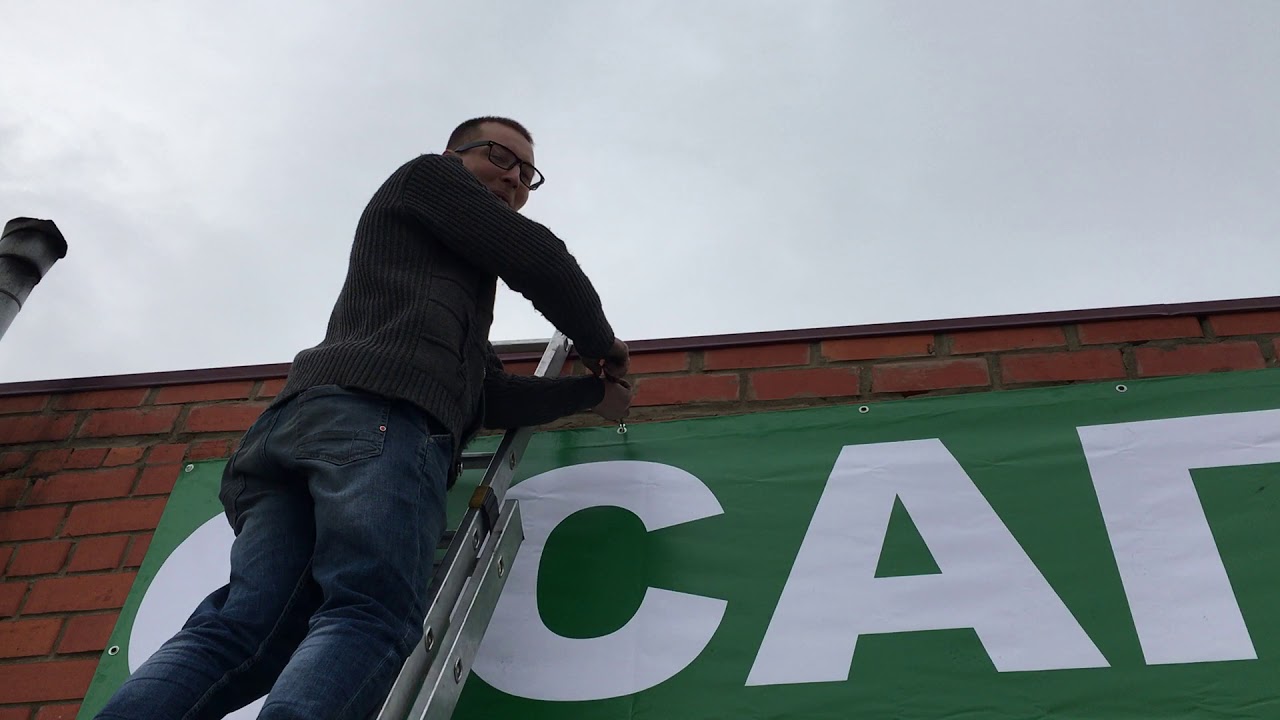 Монтаж баннера на стену в Люберцах типография Alwayprint.ru 8(499)394 ...