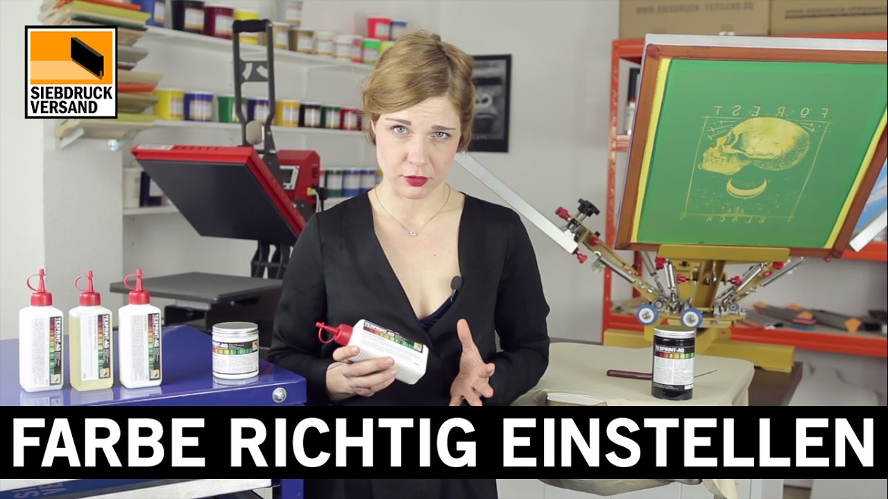 Wasserbasierte Siebdruckfarbe richtig einstellen | Siebdruck mit ...
