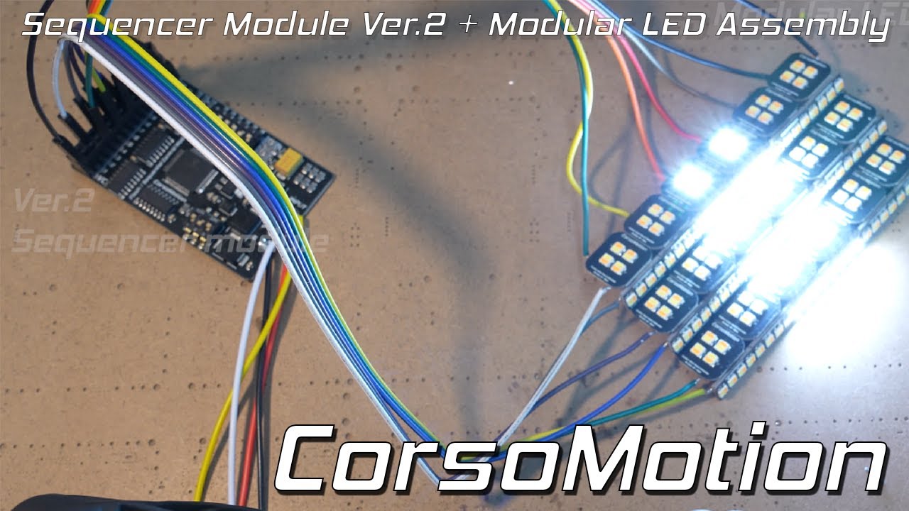 CorsoMotion LED headlight taillight Custom Made Board How To Build + Sequencer Module Ver.2