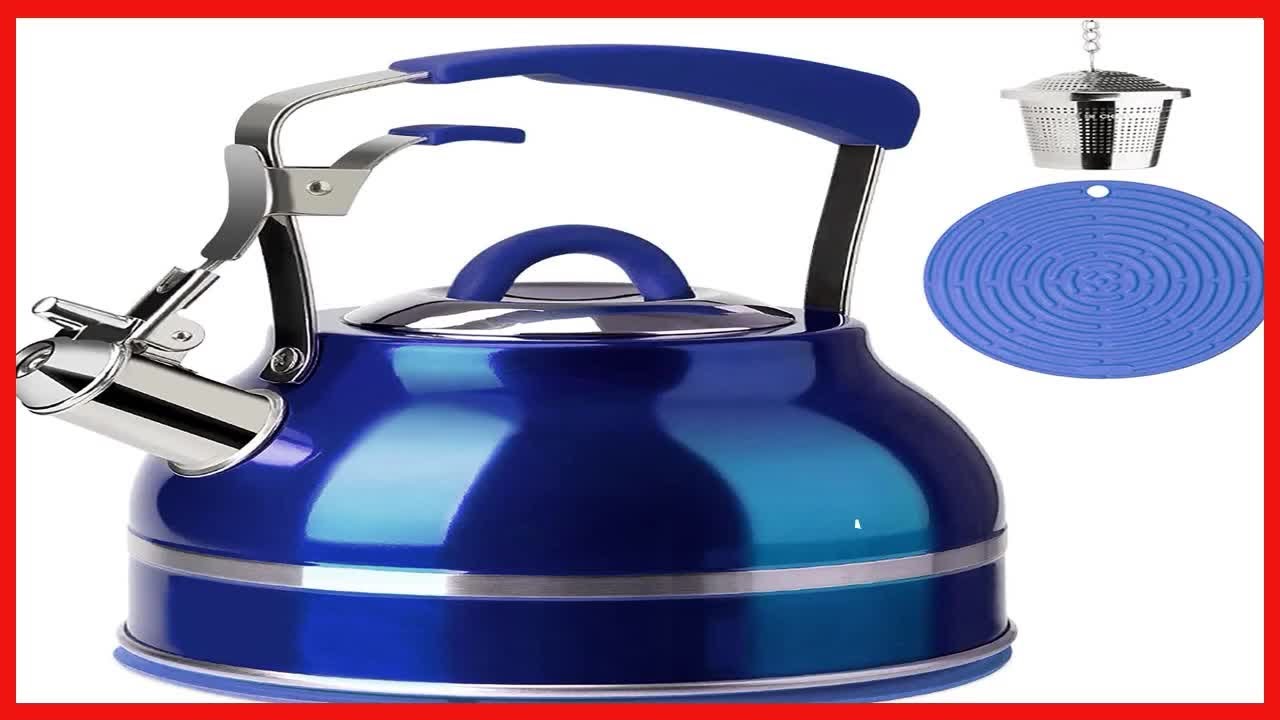 Secura Whistling Tea Kettle, 2.3 Qt Hot Water Kettle, Stainless Steel Tea Pot for Stovetops