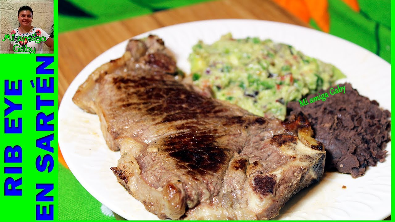 ¿Cómo hacer delicioso Rib Eye sin asador, en Sartén?/Mi amiga Gaby