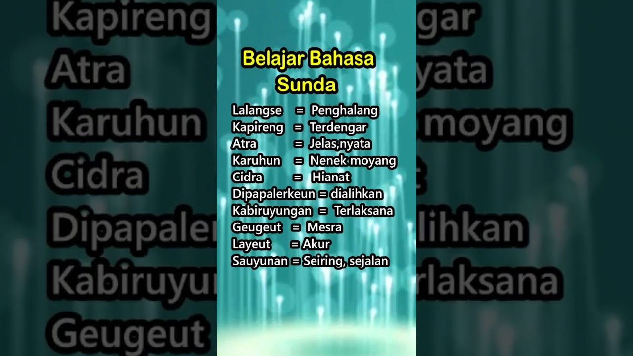 Belajar Bahasa Sunda Indonesia Part-7 