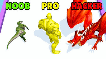 🤢 NOOB vs 😎 PRO vs 😈 HACKER - Merge Master - Dinosaur Fusion | Download App Store APK