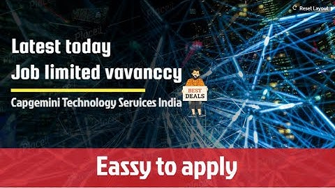 Latest JobCapgemini Technology Services India Limited