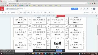 Geometry: Lesson 1.6: Midpoint and distance Maze Activity