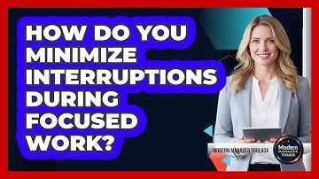 How do you minimize interruptions during focused work?