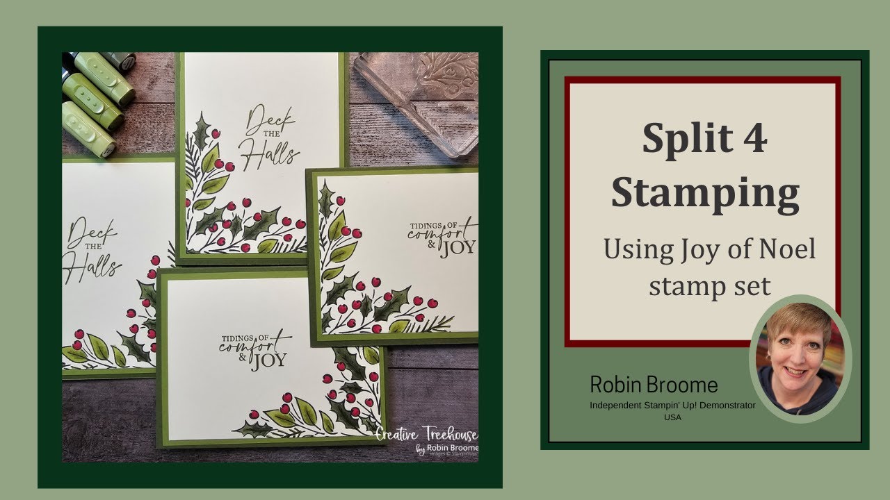 Split 4 Stamping using Joy of Noel stamp set
