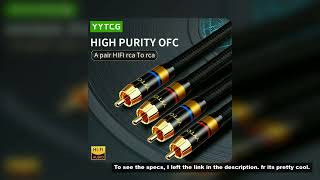 YYTCG HiFi Audio Cable High-Performance Premium RCA audio Cable 2RCA to 2RCA Interconnect Cable For