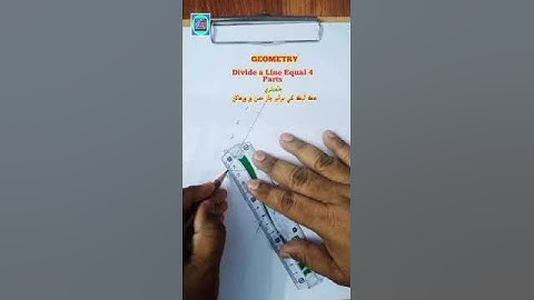 Divide a line equal four parts #shortvideo #geometry #youtubeshorts #divideline4parts